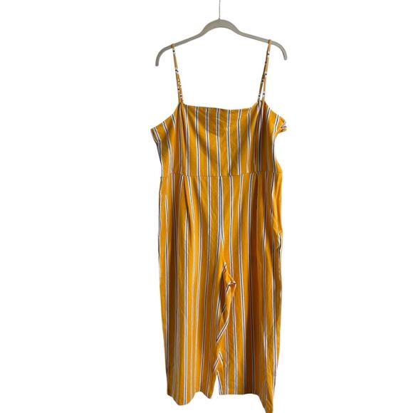 Tommy Hilfiger Yellow and Blue Jumpsuit with Wide-Leg Design Women's XL - Picture 5 of 8